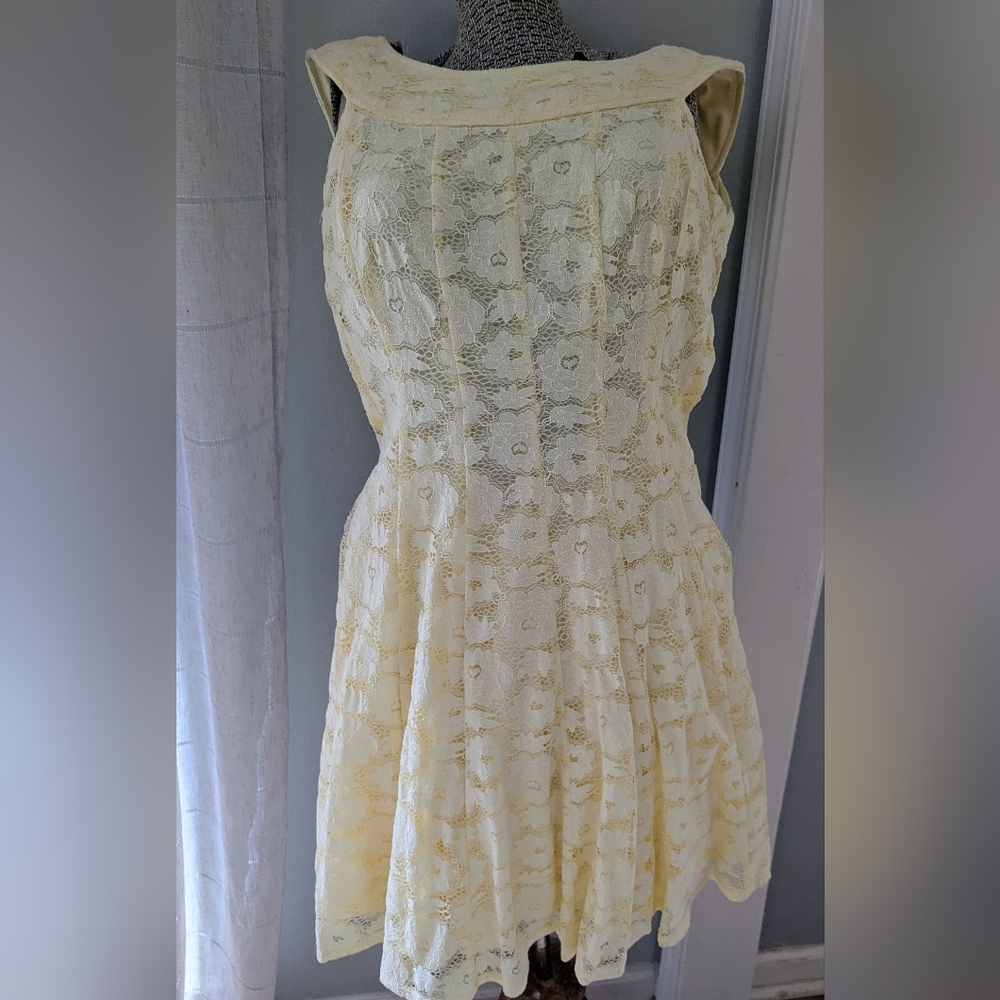Dress, Elegant Yellow Lace